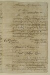 Letter from Waddington, Captain of the Ship
                              Macoley, in Bushire, to William Bruce, Lieutenant of the Company's Marine and Acting Resident at Bushire [7r] (1/1)