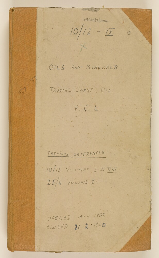 'File 10/12 IX Oils and Minerals - Trucial Coast Oil, P.C.L.'