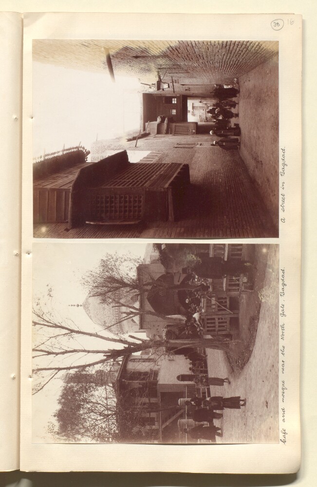'Cafe and mosque near the North Gate, Bagdad.' Photographer: Wilfrid Malleson
